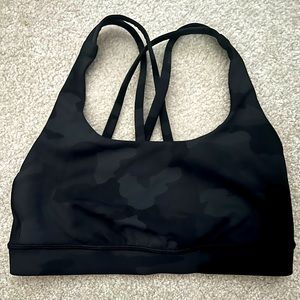 Lululemon black camo bra size 4